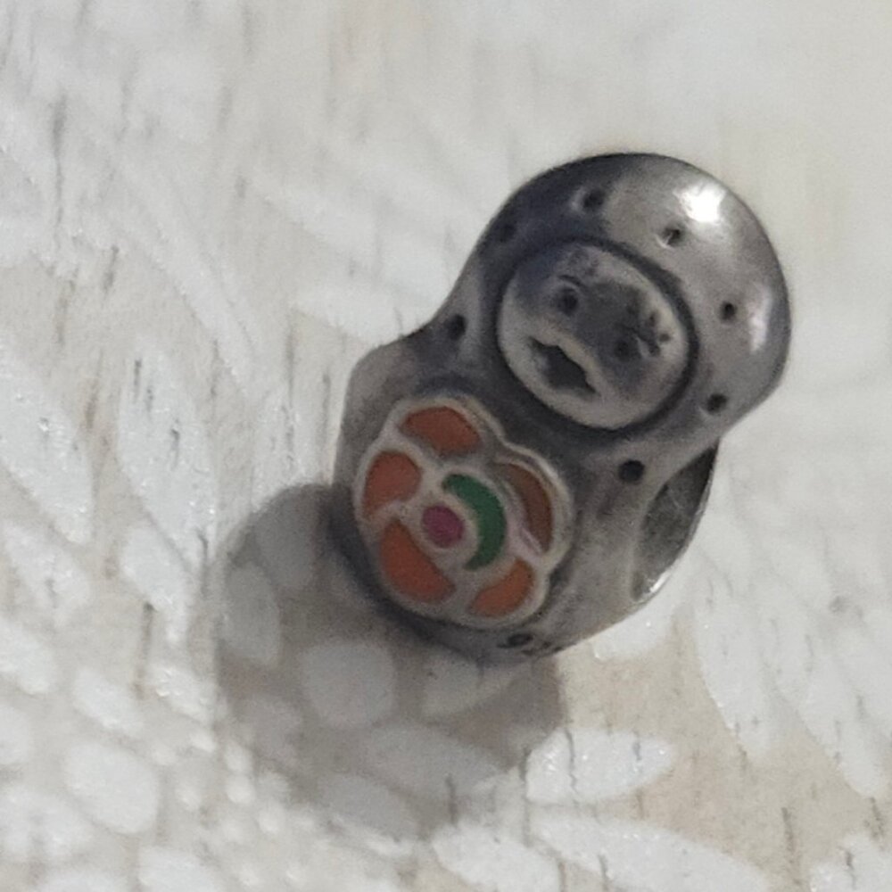 Pandora Sterling Silver Russian Doll Babushka Charm Bead
